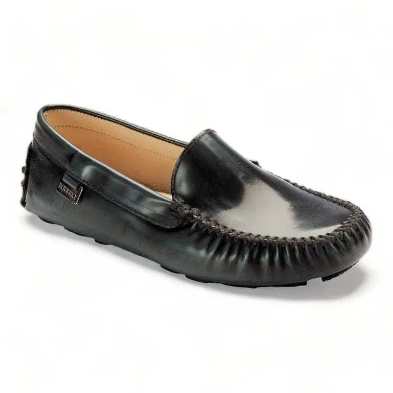 2549 - Gray Polished Leather Soft Loafer for Girl by London Kids