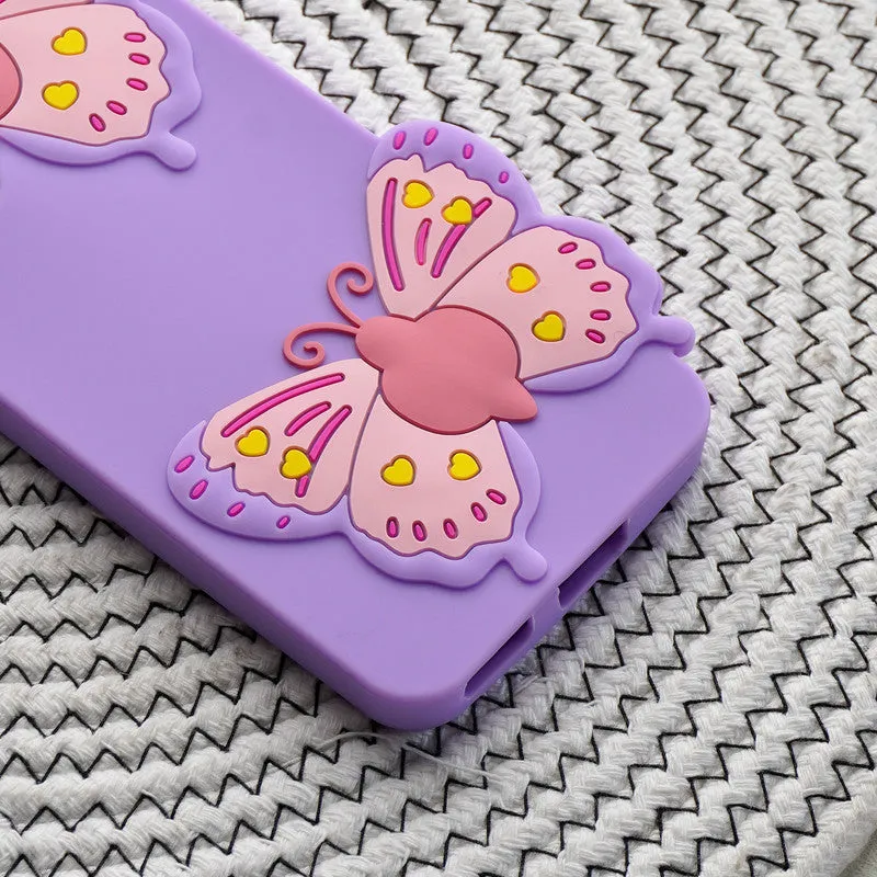 3D Vibrant Butterfly Silicone Phone Case For OnePlus Nord 2 5G