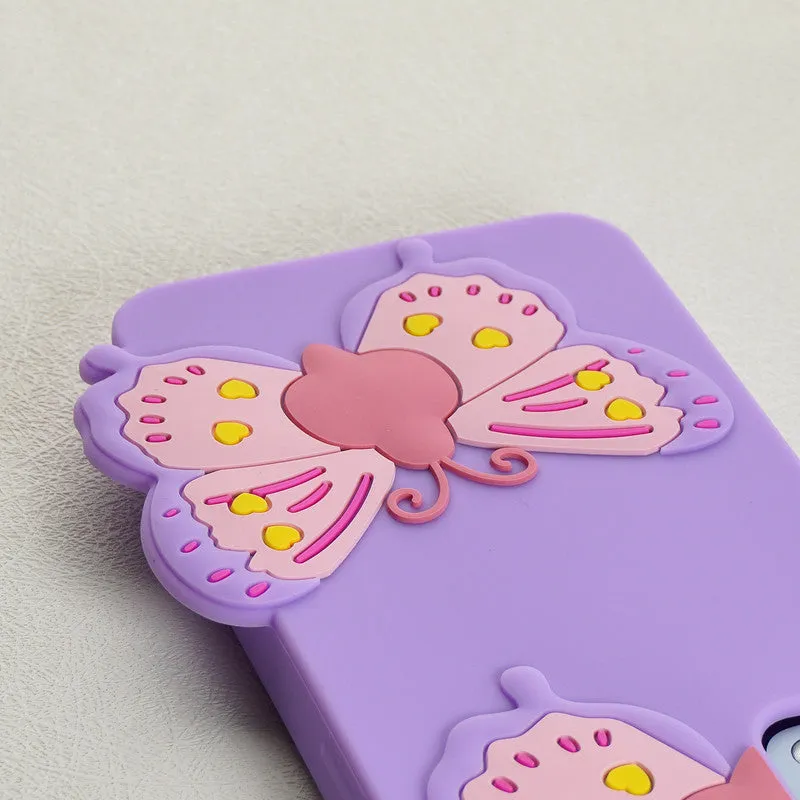 3D Vibrant Butterfly Silicone Phone Case For OnePlus Nord 2 5G