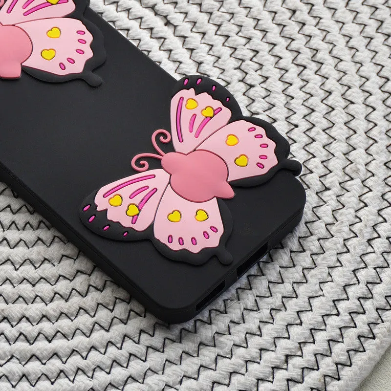 3D Vibrant Butterfly Silicone Phone Case For OnePlus Nord 2 5G