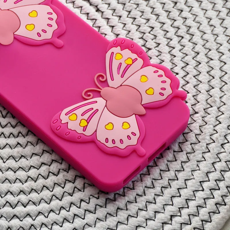 3D Vibrant Butterfly Silicone Phone Case For OnePlus Nord 2 5G