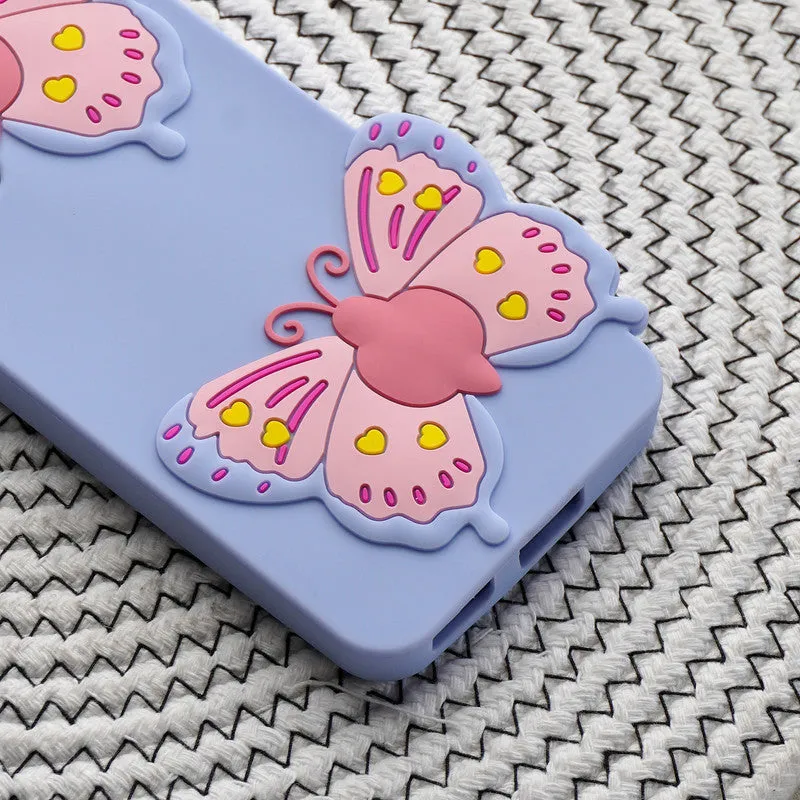 3D Vibrant Butterfly Silicone Phone Case For OnePlus Nord 2 5G