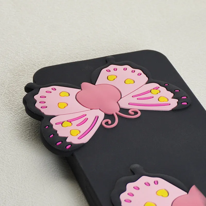 3D Vibrant Butterfly Silicone Phone Case For OnePlus Nord 2 5G