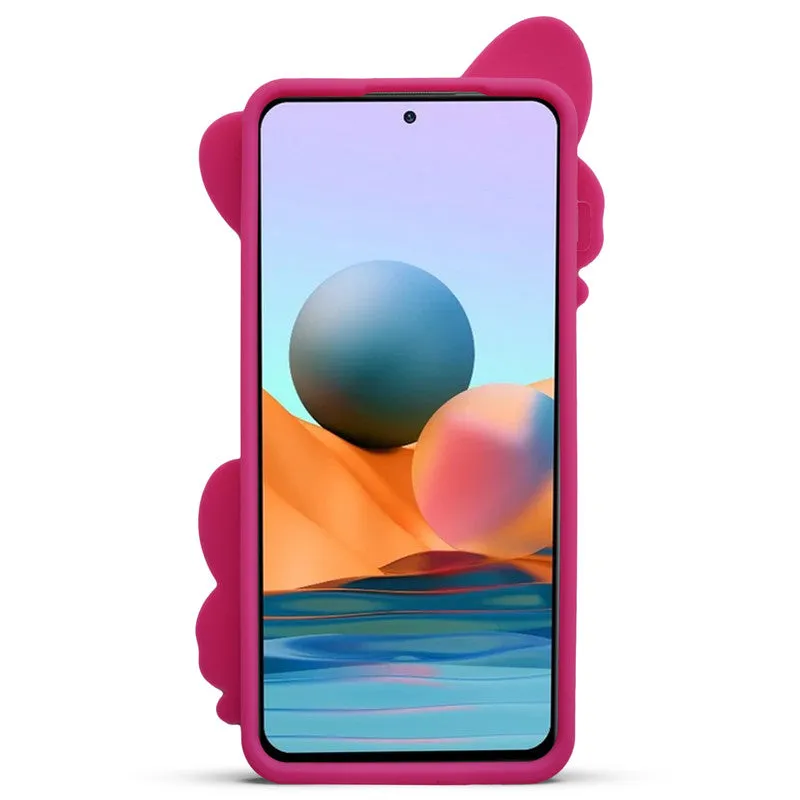 3D Vibrant Butterfly Silicone Phone Case For Redmi Note 10