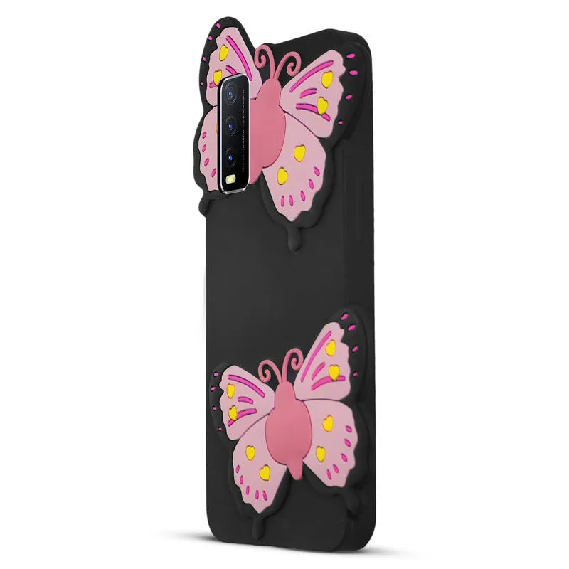 3D Vibrant Butterfly Silicone Phone Case For Vivo Y20 2021