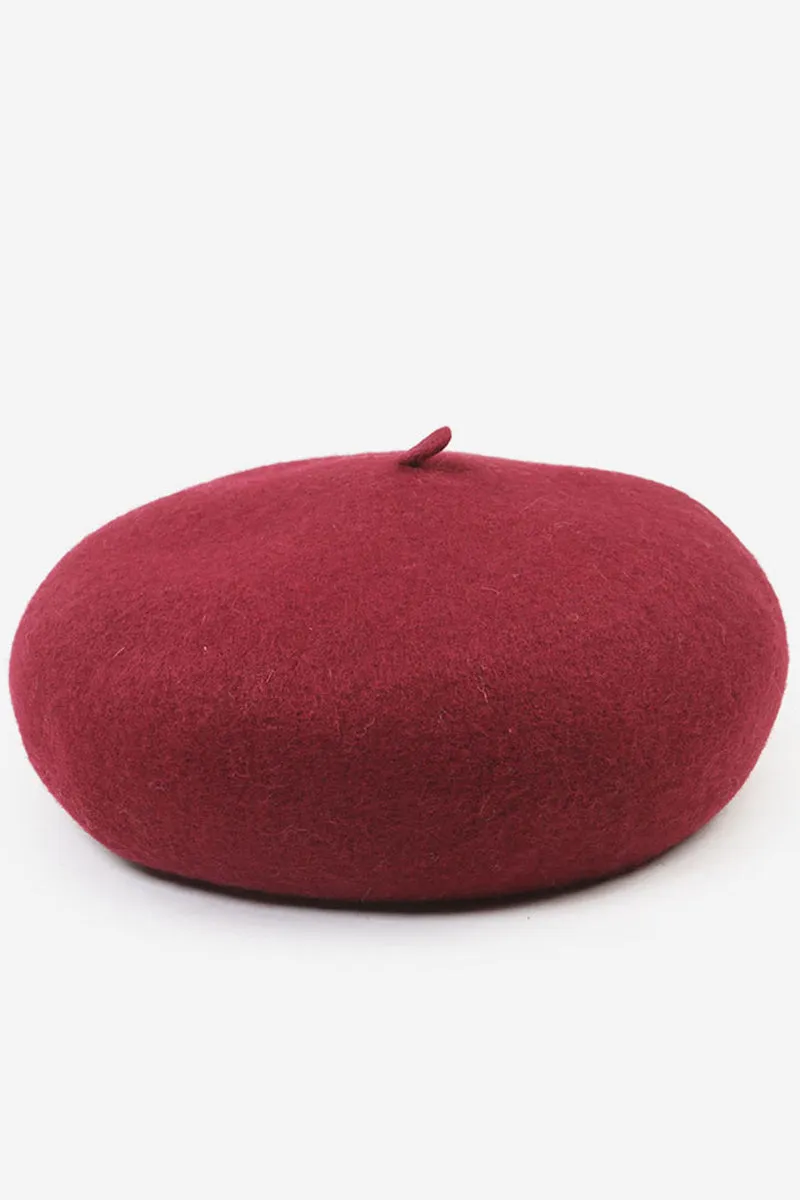 ADJUSTABLE SOLID MINIMALIST BERET HAT