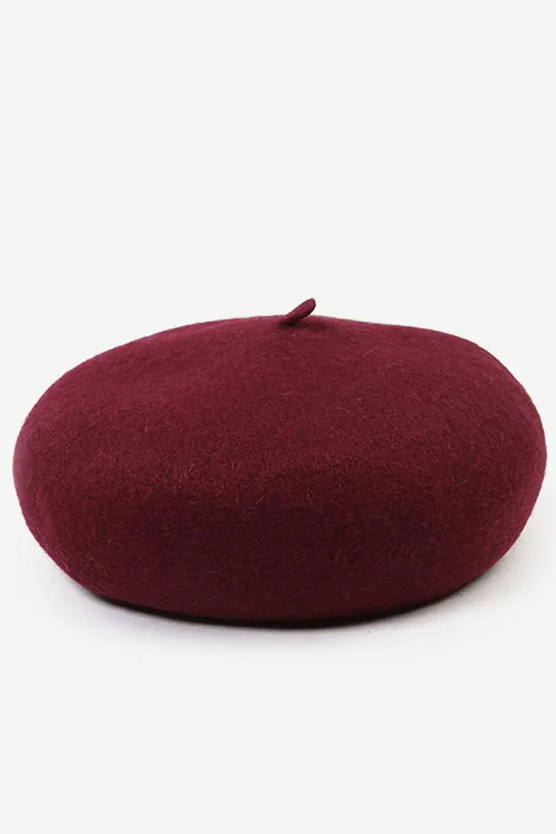 ADJUSTABLE SOLID MINIMALIST BERET HAT