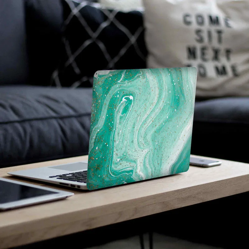 Aesthetic Green Marble 2 Laptop Skin