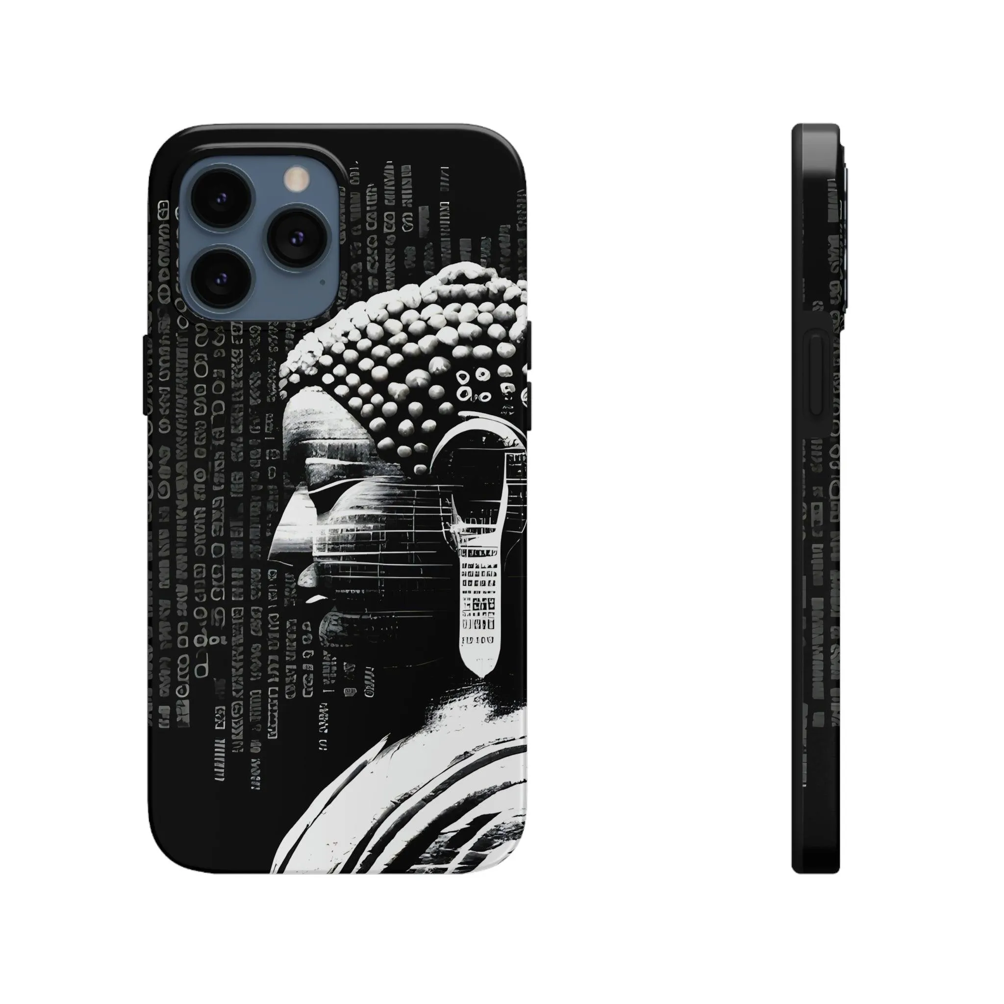 AI-Generated Art Phone Case for Iphone- Meta Zen Buddha Statue - Tough, Unique, Custom Design