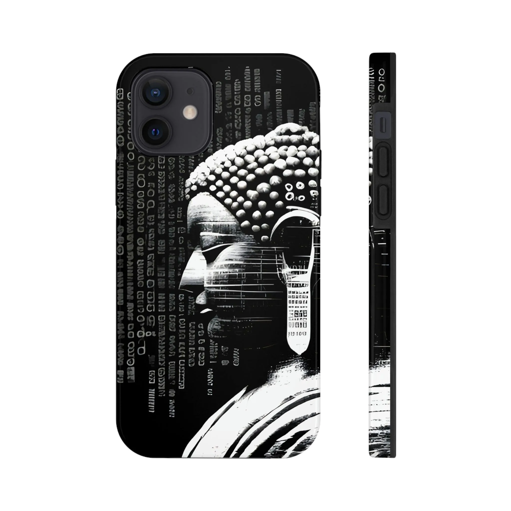 AI-Generated Art Phone Case for Iphone- Meta Zen Buddha Statue - Tough, Unique, Custom Design