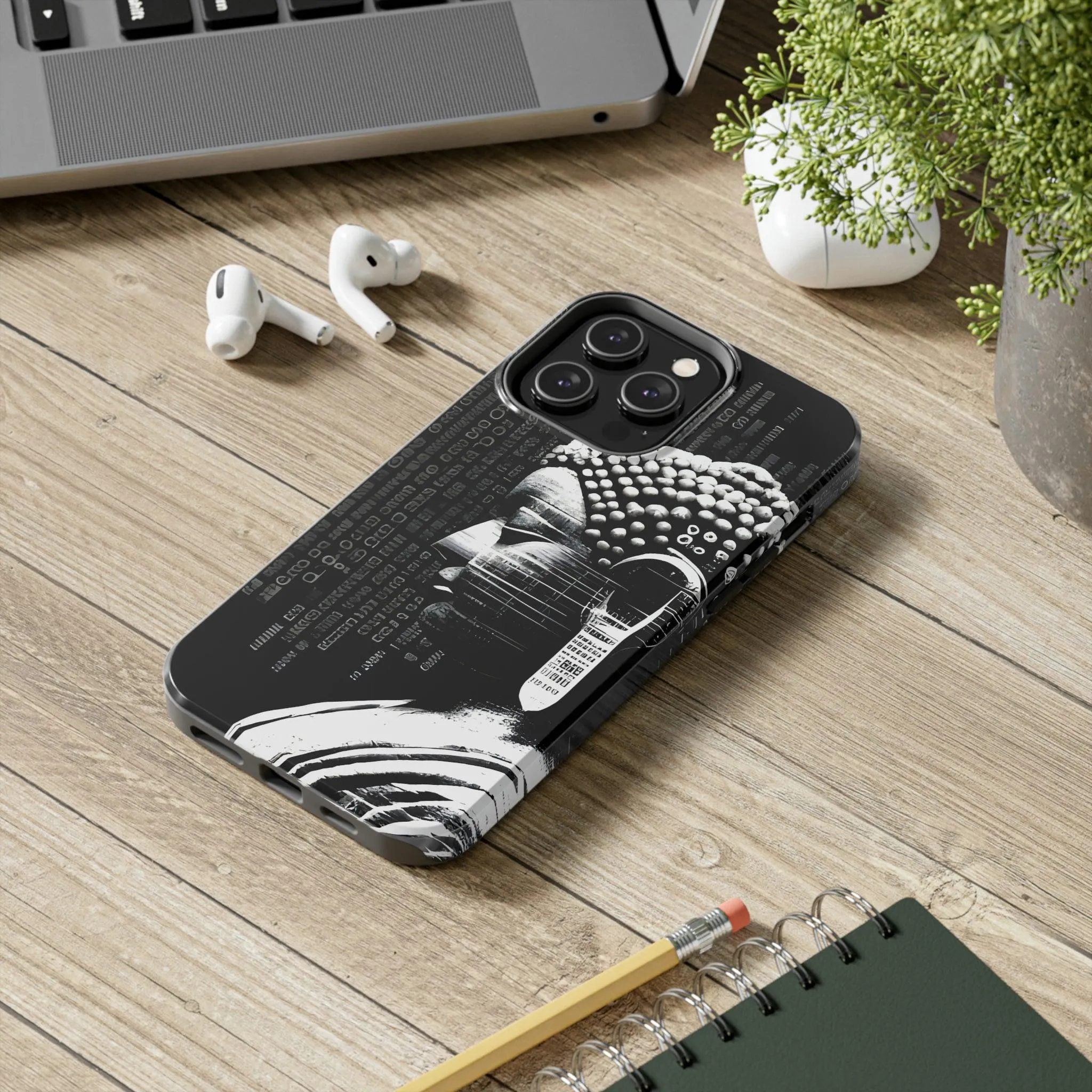 AI-Generated Art Phone Case for Iphone- Meta Zen Buddha Statue - Tough, Unique, Custom Design