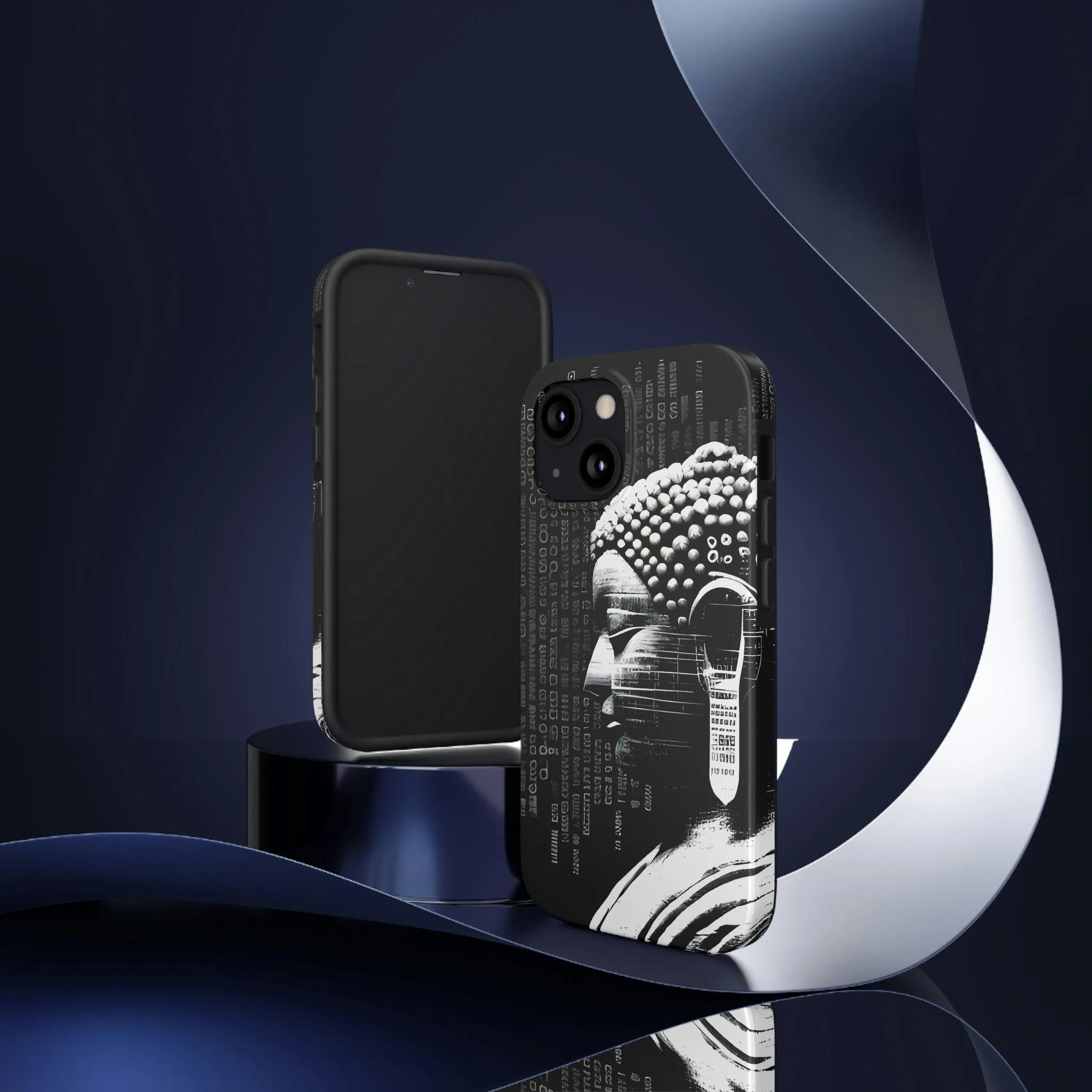 AI-Generated Art Phone Case for Iphone- Meta Zen Buddha Statue - Tough, Unique, Custom Design