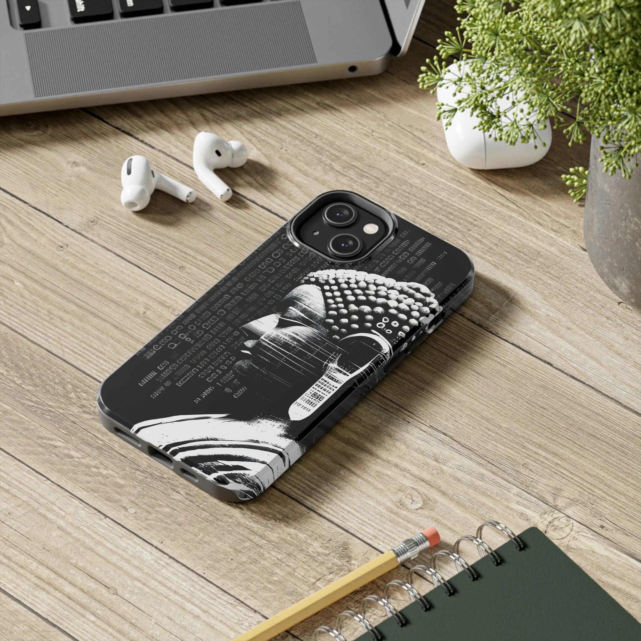 AI-Generated Art Phone Case for Iphone- Meta Zen Buddha Statue - Tough, Unique, Custom Design