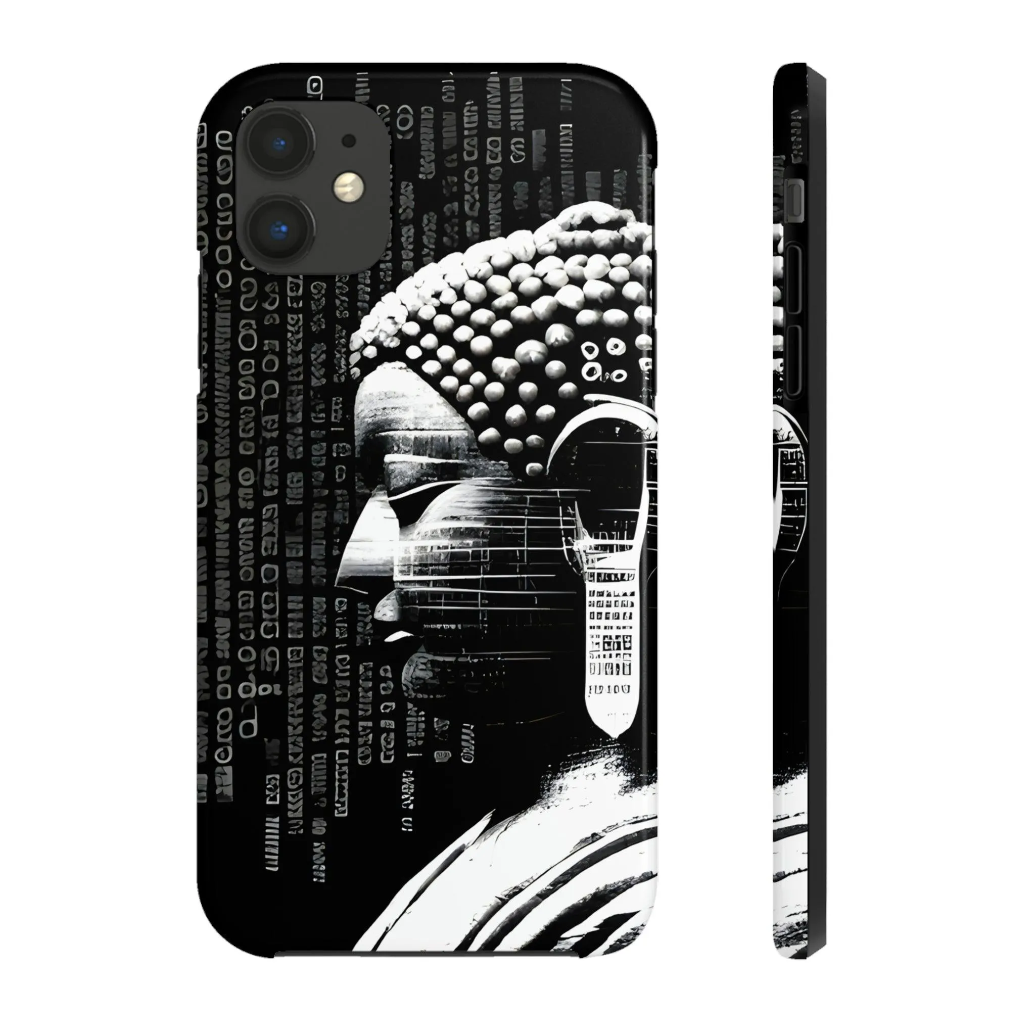 AI-Generated Art Phone Case for Iphone- Meta Zen Buddha Statue - Tough, Unique, Custom Design