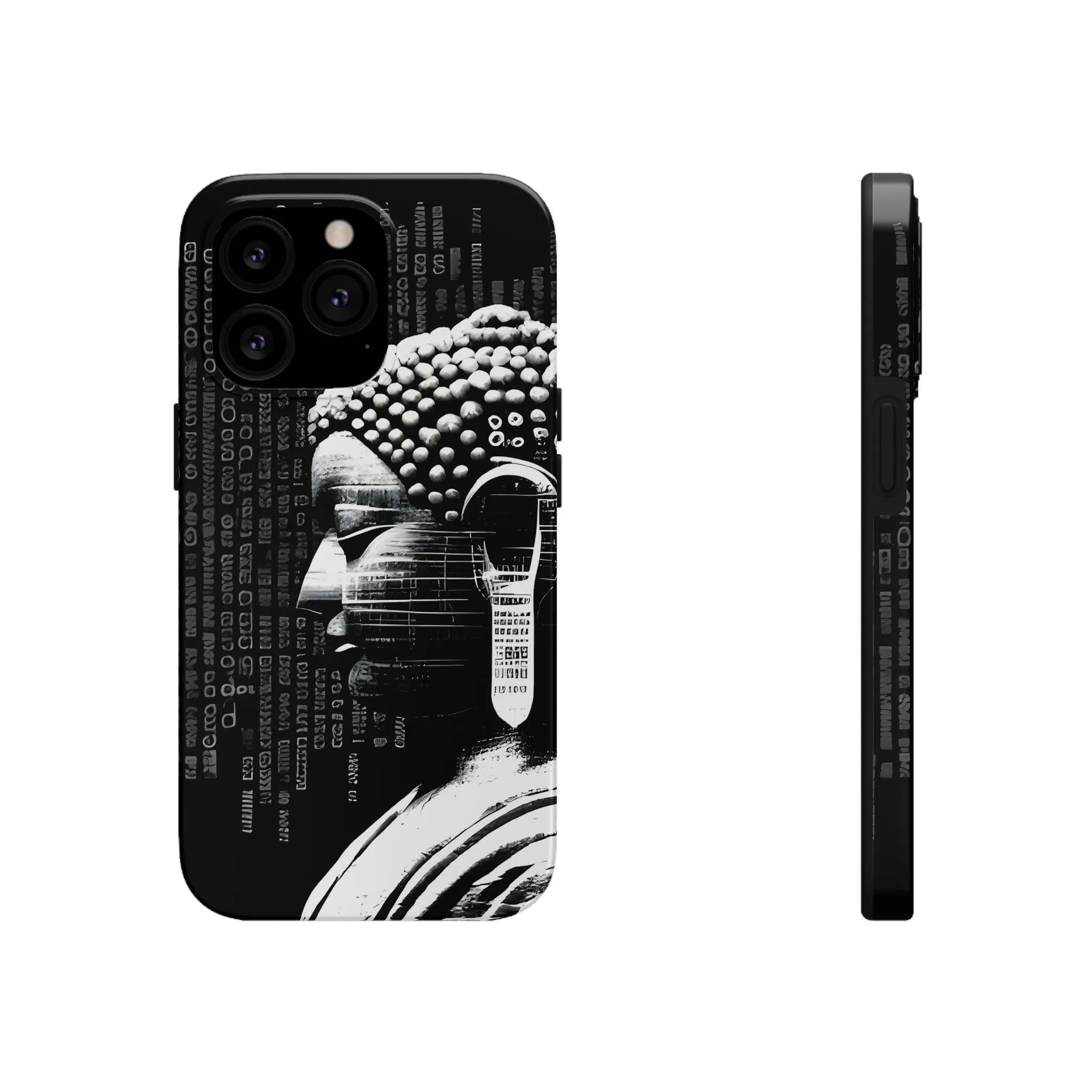 AI-Generated Art Phone Case for Iphone- Meta Zen Buddha Statue - Tough, Unique, Custom Design