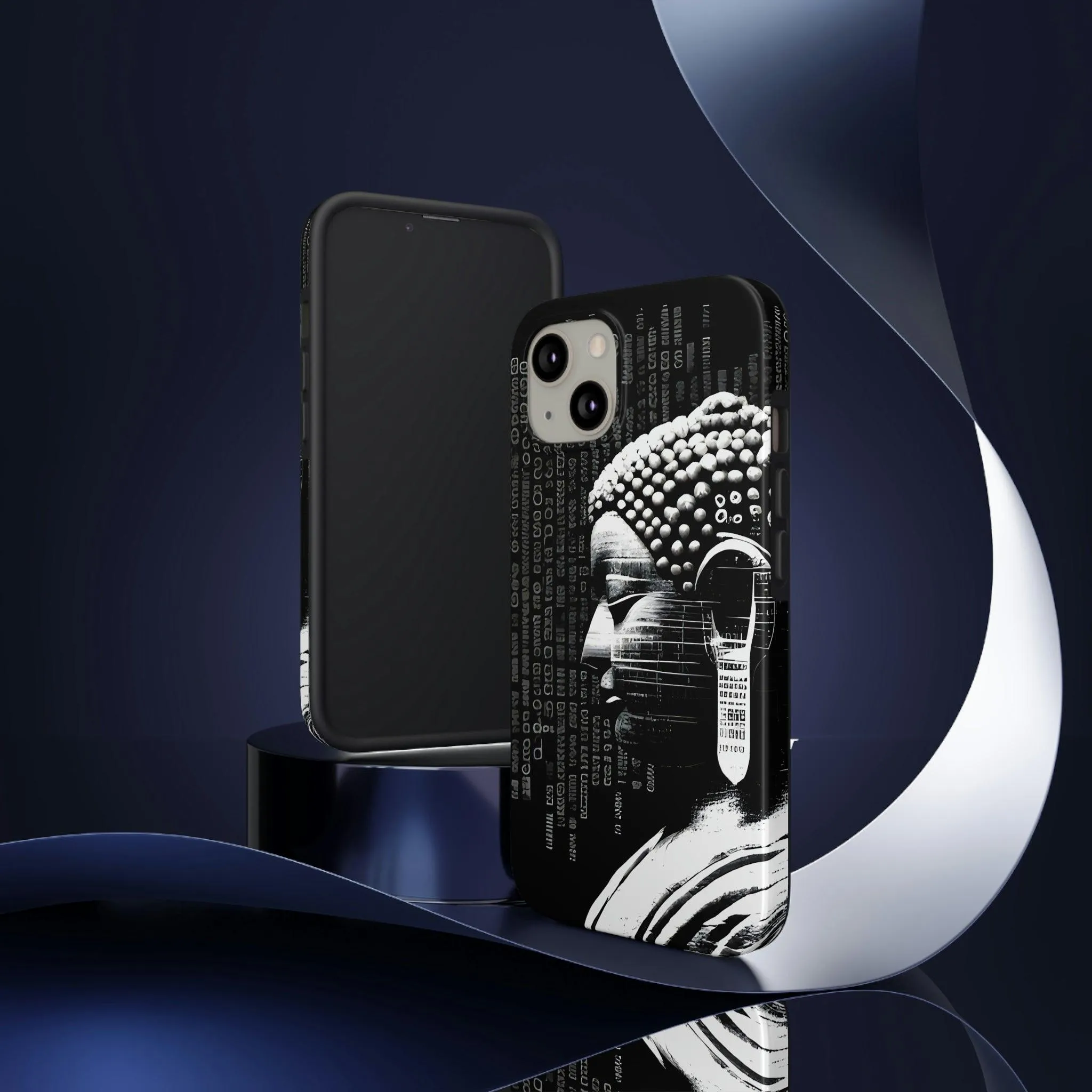 AI-Generated Art Phone Case for Iphone- Meta Zen Buddha Statue - Tough, Unique, Custom Design