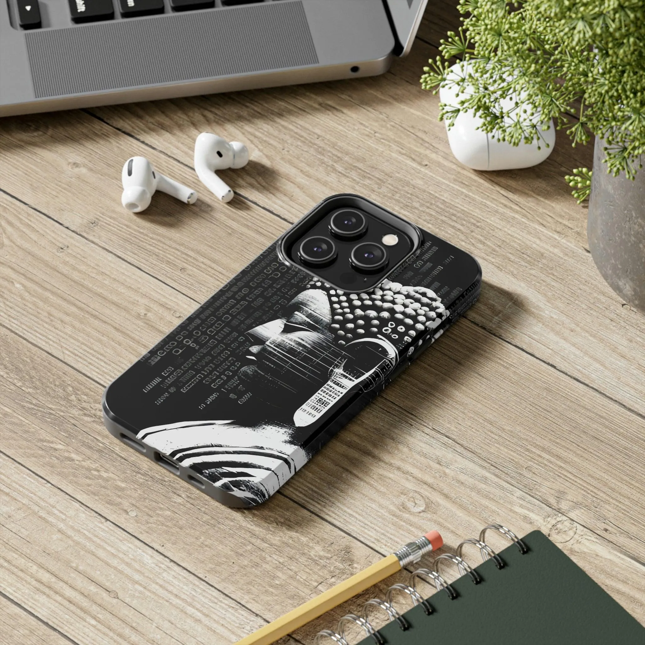 AI-Generated Art Phone Case for Iphone- Meta Zen Buddha Statue - Tough, Unique, Custom Design