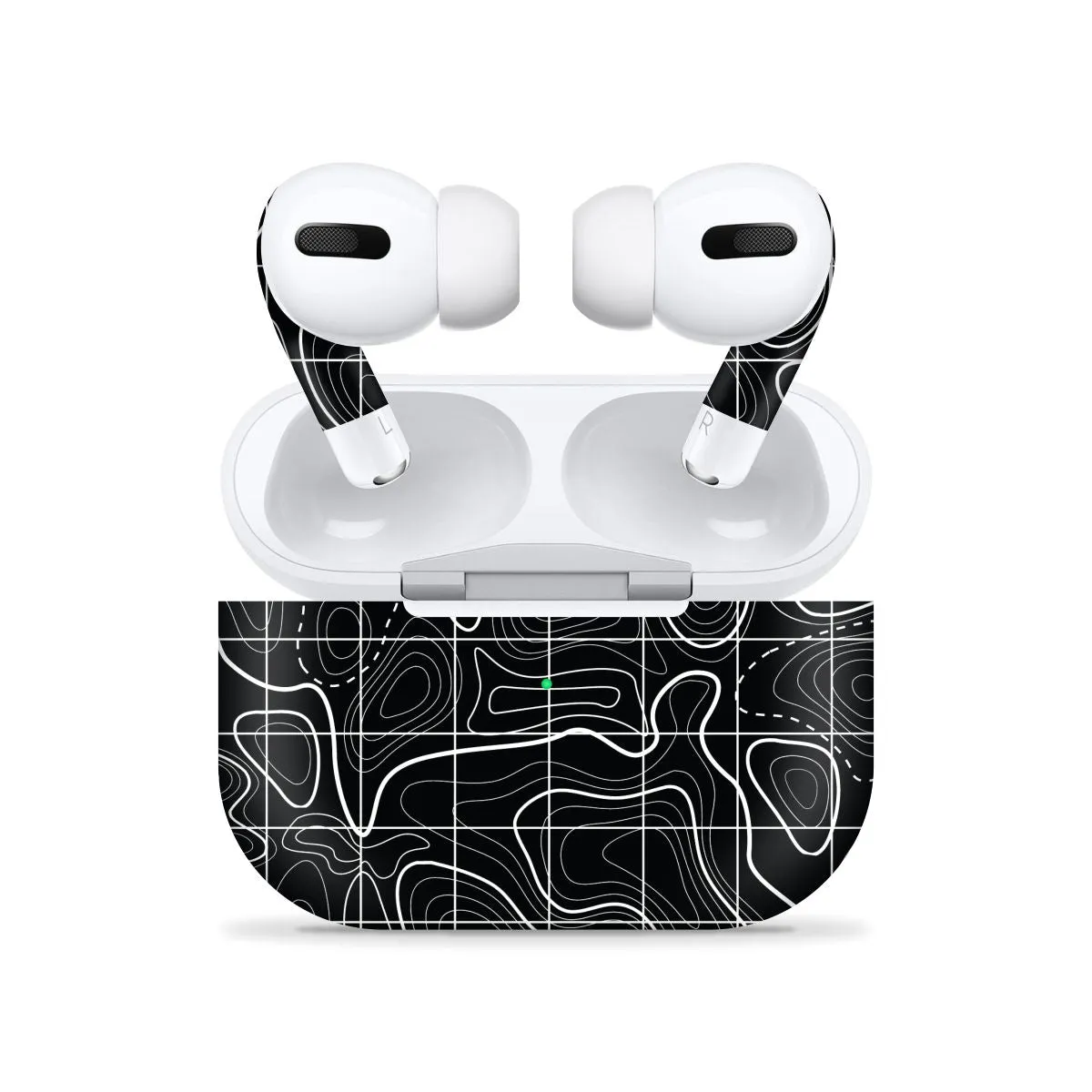 Airpods Pro Black Topography Exclusive Skin