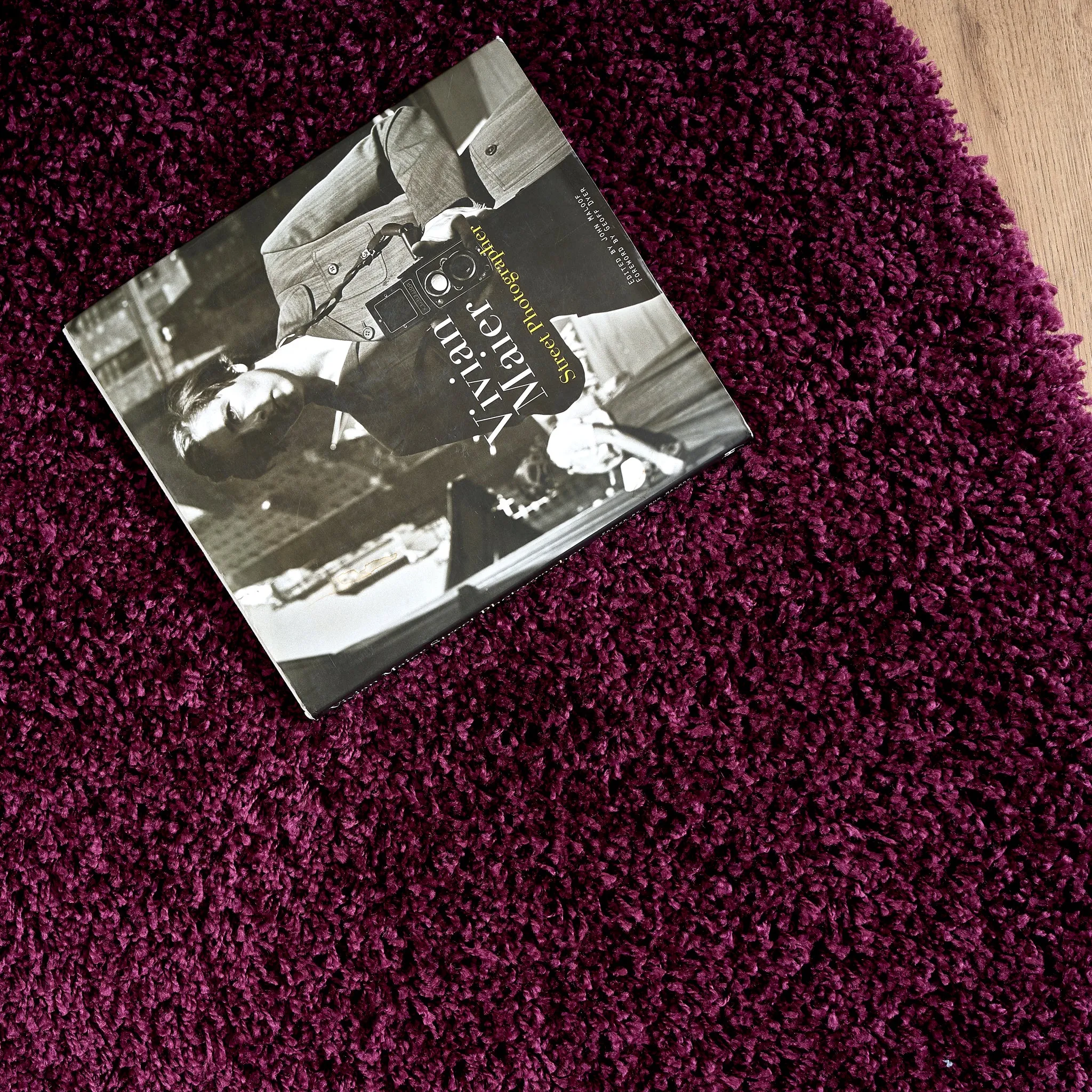 Aubergine Thick Shaggy Rug - California