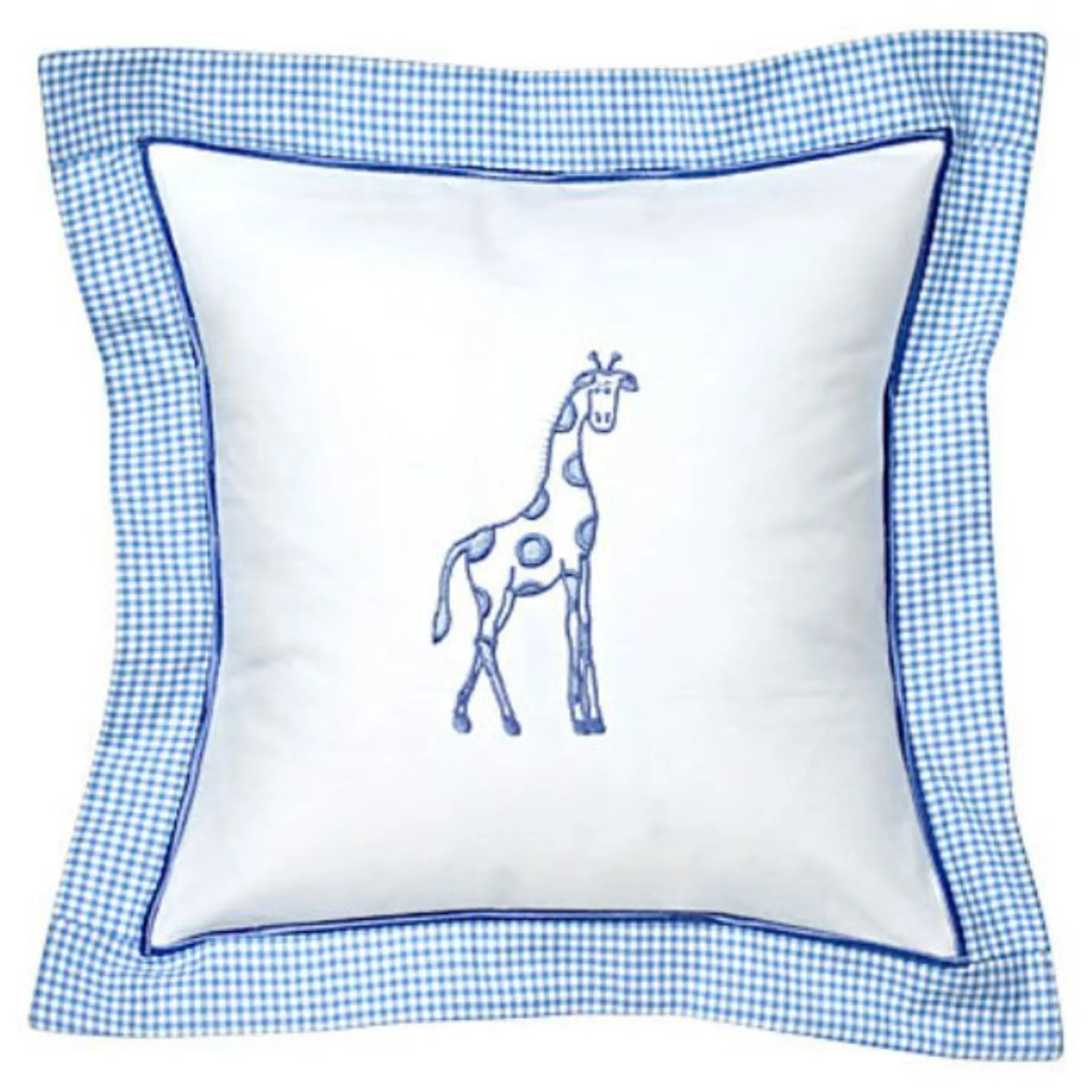 Baby Pillow Cover in Dot Giraffe Blue