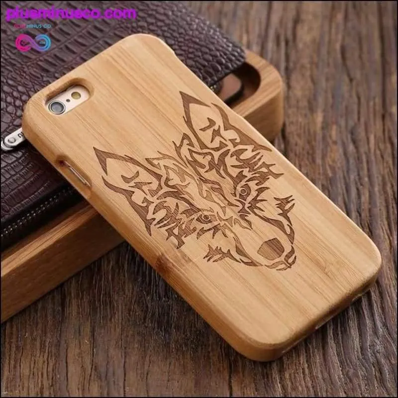 Bamboo Hard Wood Carved Apple iPhone Cases For iPhone