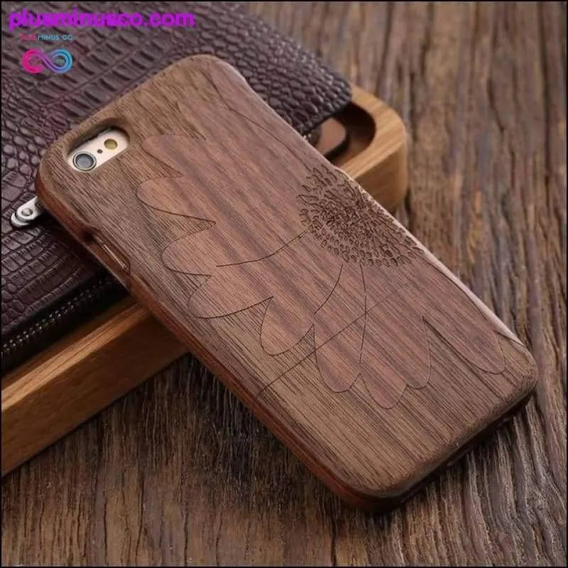 Bamboo Hard Wood Carved Apple iPhone Cases For iPhone