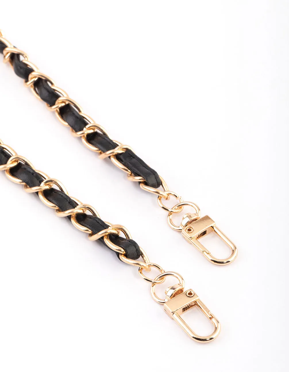 Black Faux Leather Wrist Phone Strap