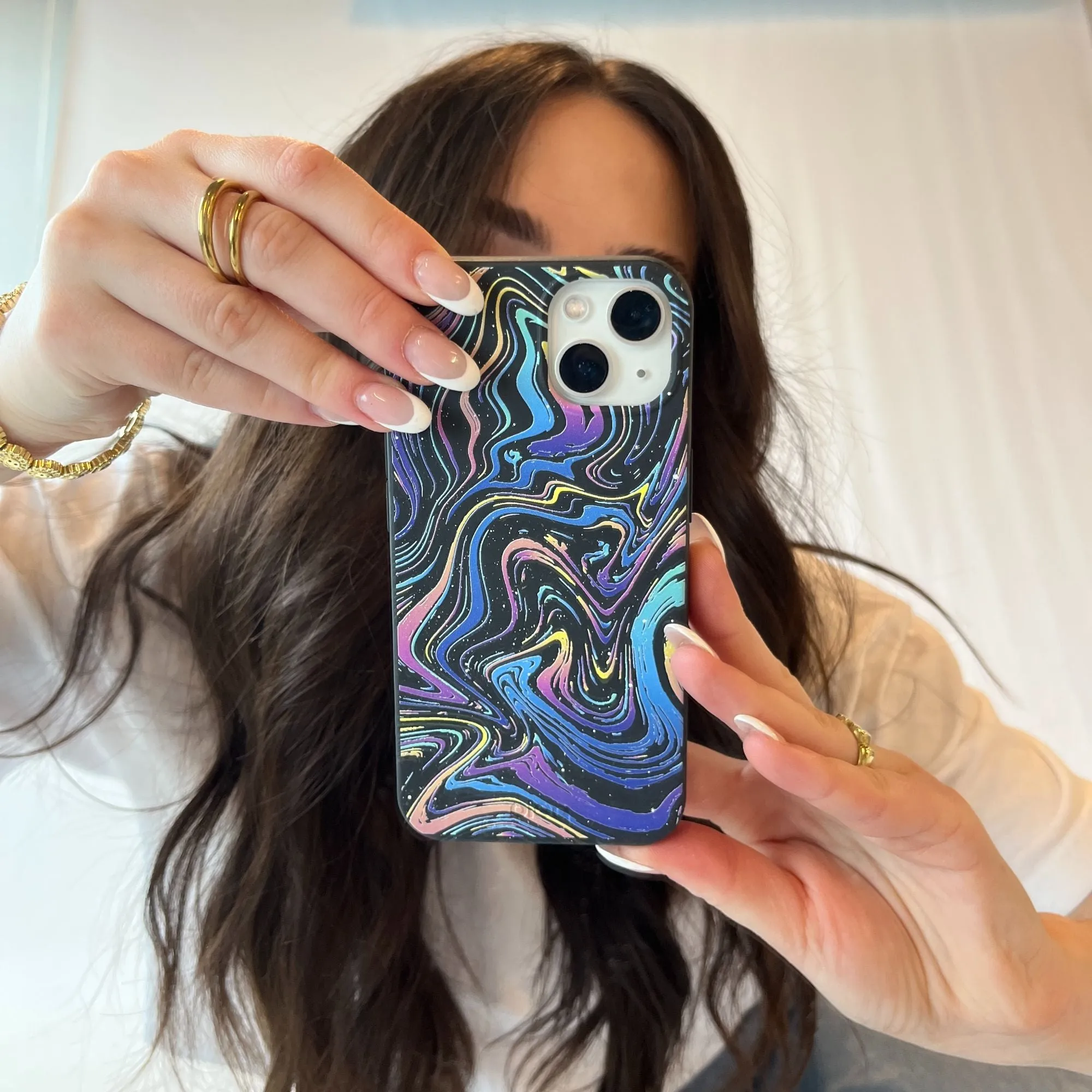 Black Galaxy Swirls Google Pixel 6 Pro Case