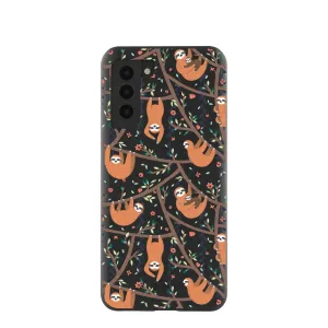 Black Jungle Sloths Samsung Galaxy S21 Case