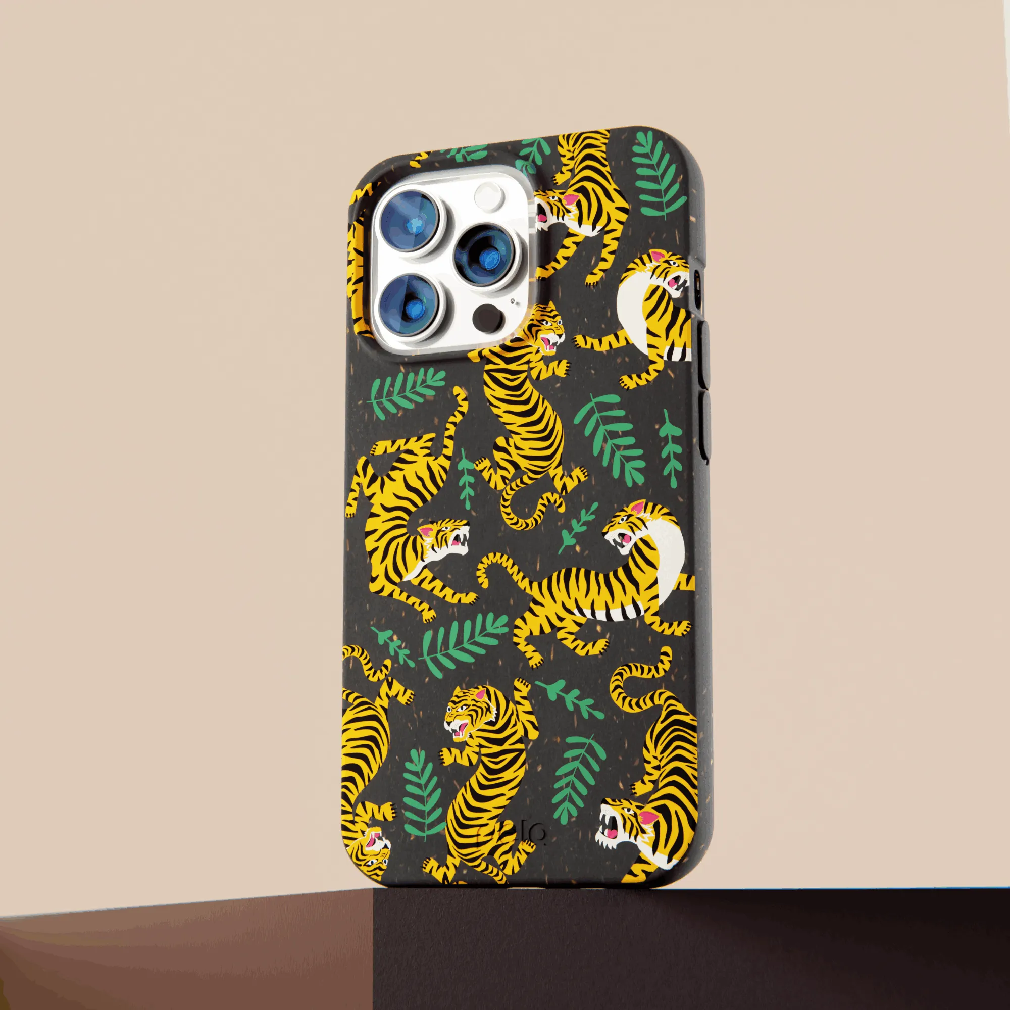 Black Playful Tigers iPhone 11 Case