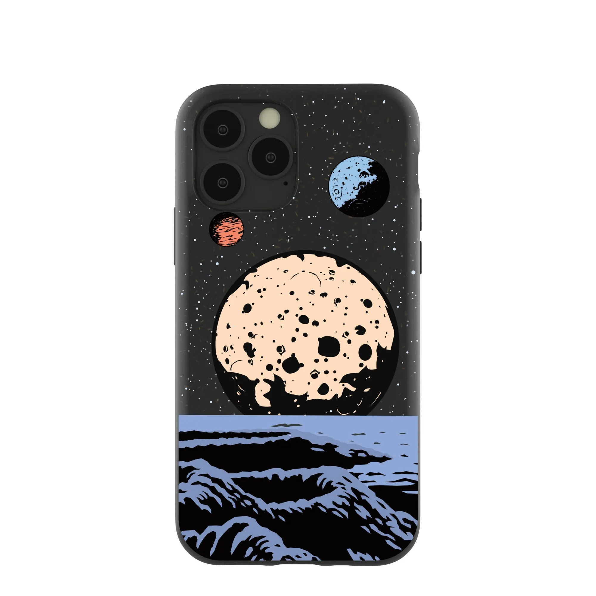 Black Retro Moon iPhone 11 Pro Case