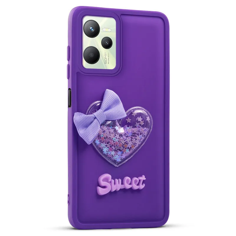 Bow Heart Cute Phone Back Cover for Realme C35