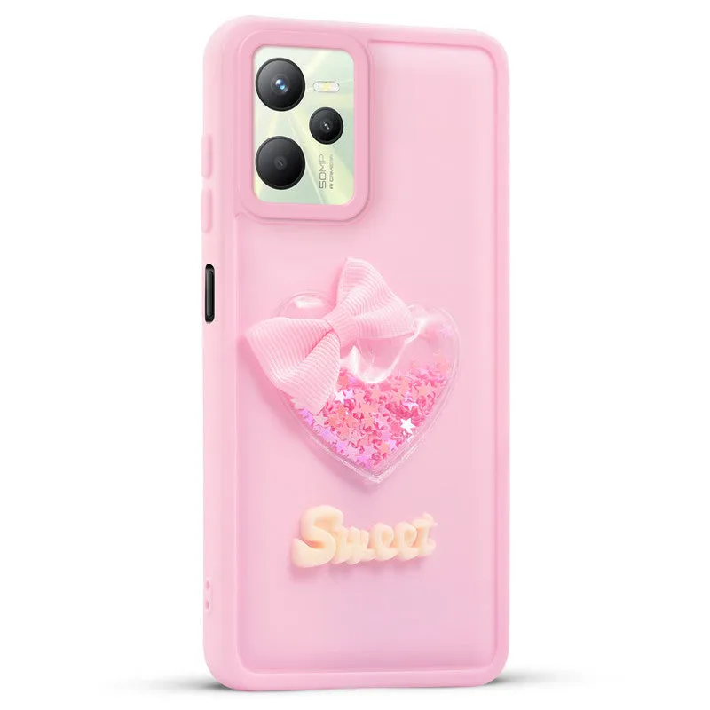 Bow Heart Cute Phone Back Cover for Realme C35