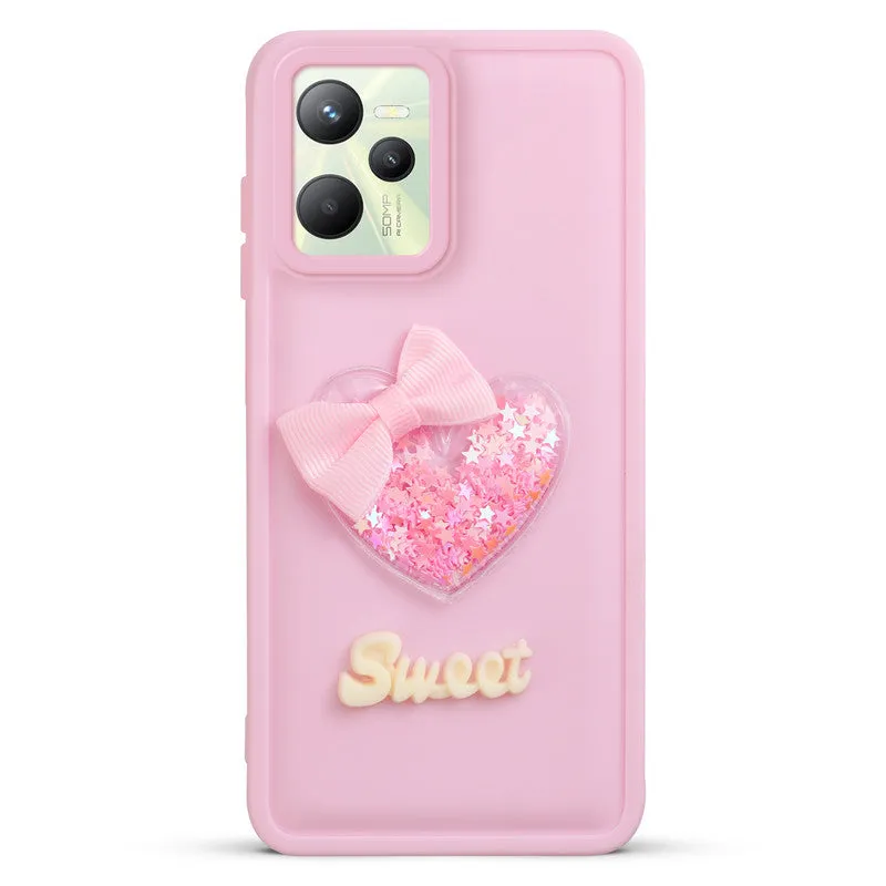 Bow Heart Cute Phone Back Cover for Realme C35