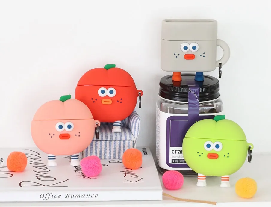 Brunch Brother Cute Fruits Mugs Characters Airpod3 Cases Headset Headphone Accessories Silicone Keyring Accessory Protect Apple Charger Hole