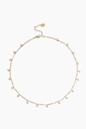 Cayman Short Necklace ~ White Pearl