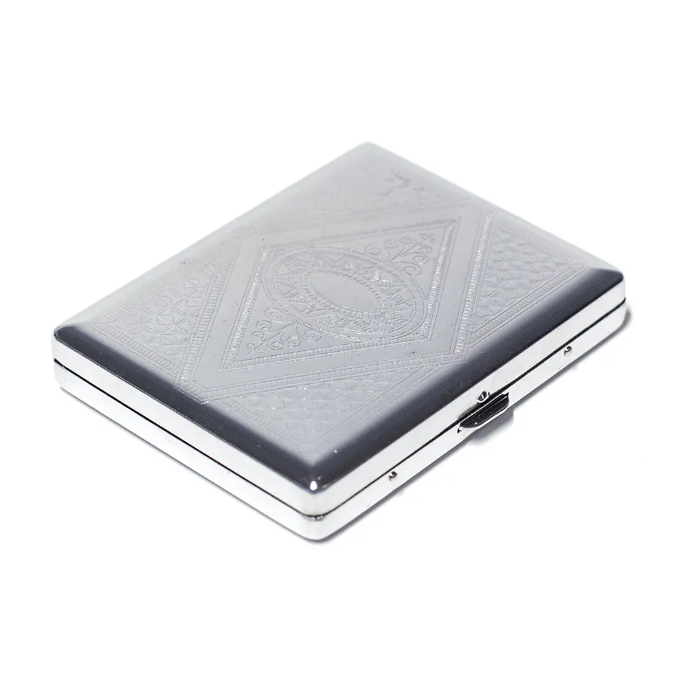 CIGARETTE CASE - RECTANGLE SILVER ASST DESIGNS