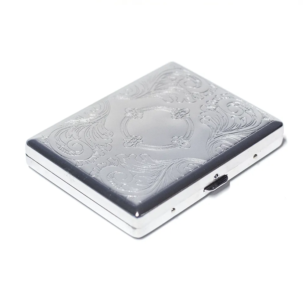 CIGARETTE CASE - RECTANGLE SILVER ASST DESIGNS