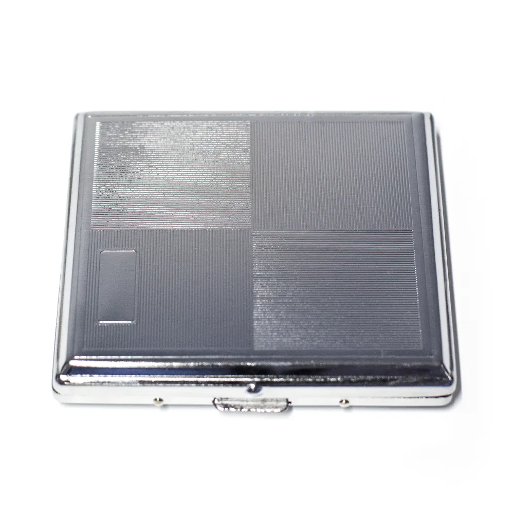 CIGARETTE CASE - SQUARE SILVER ASSORTED DESIGNS