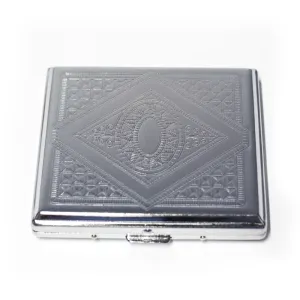 CIGARETTE CASE - SQUARE SILVER ASSORTED DESIGNS