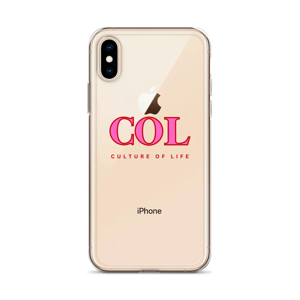 Clear COL logo Case for iPhone®