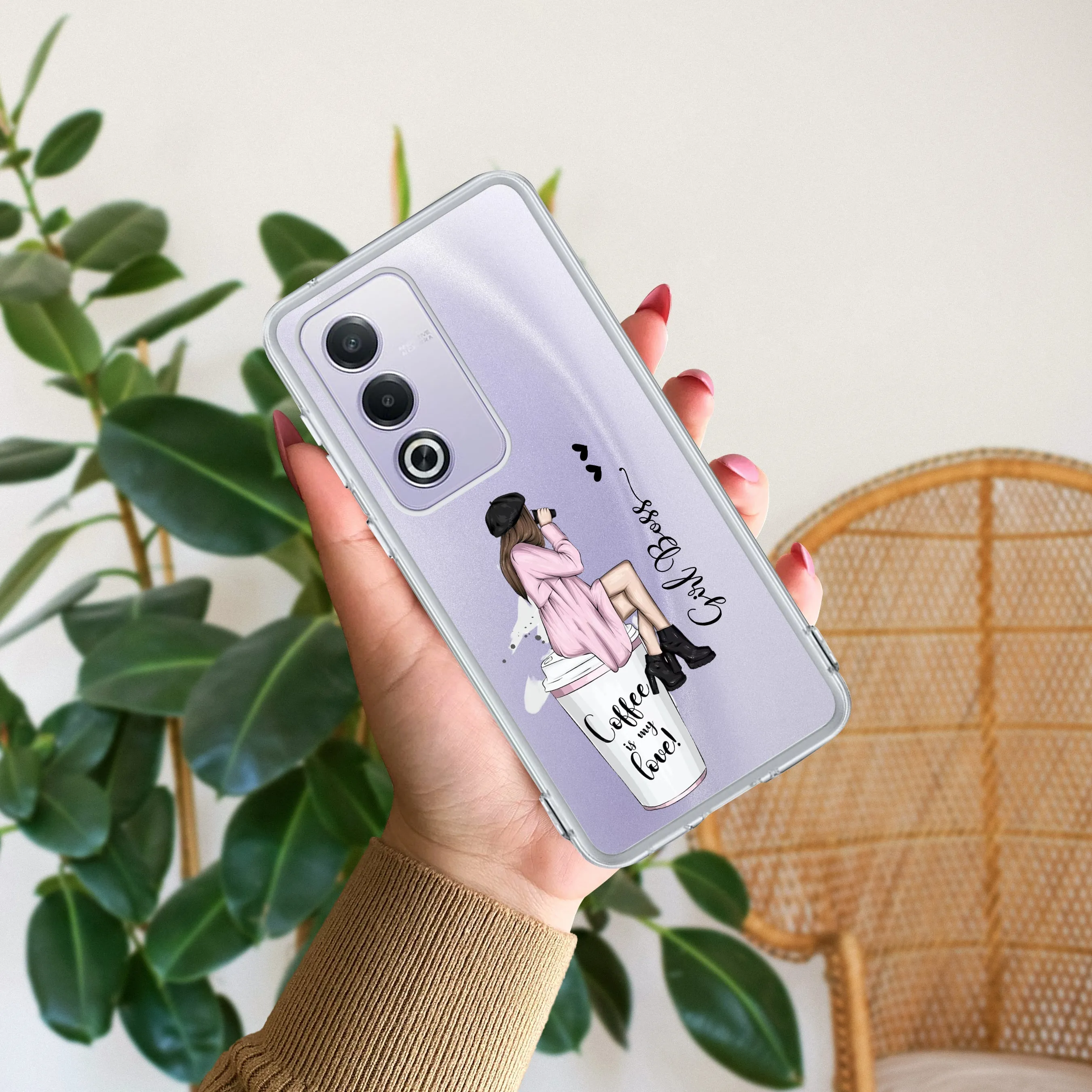 Coffee Lover Customize Transparent Silicon Case For Oppo