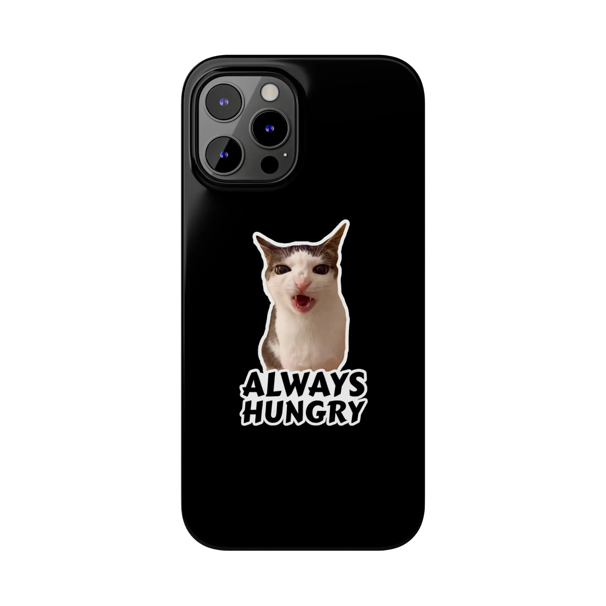 Eating Cat Meme Slim Phone Cases