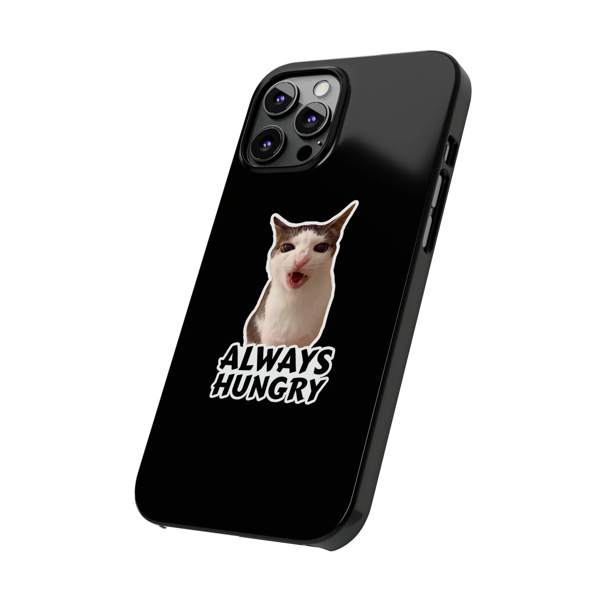 Eating Cat Meme Slim Phone Cases