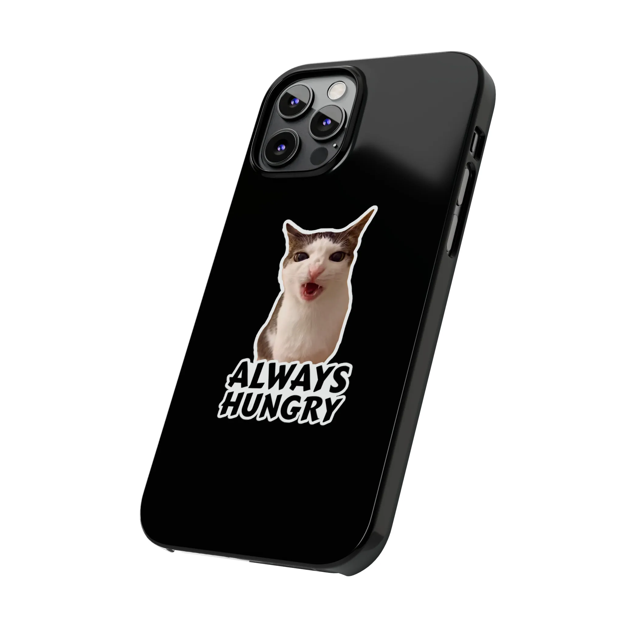 Eating Cat Meme Slim Phone Cases