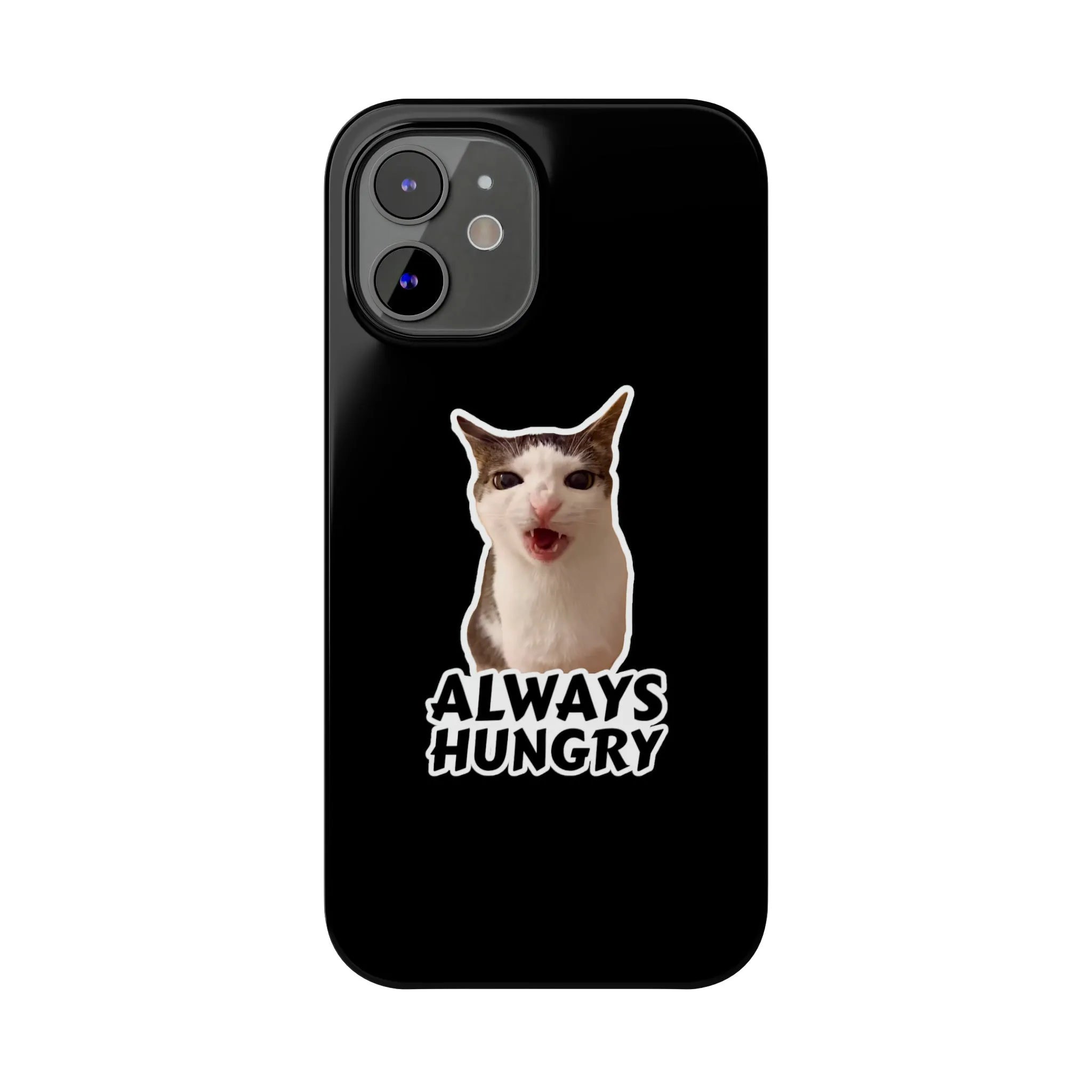 Eating Cat Meme Slim Phone Cases