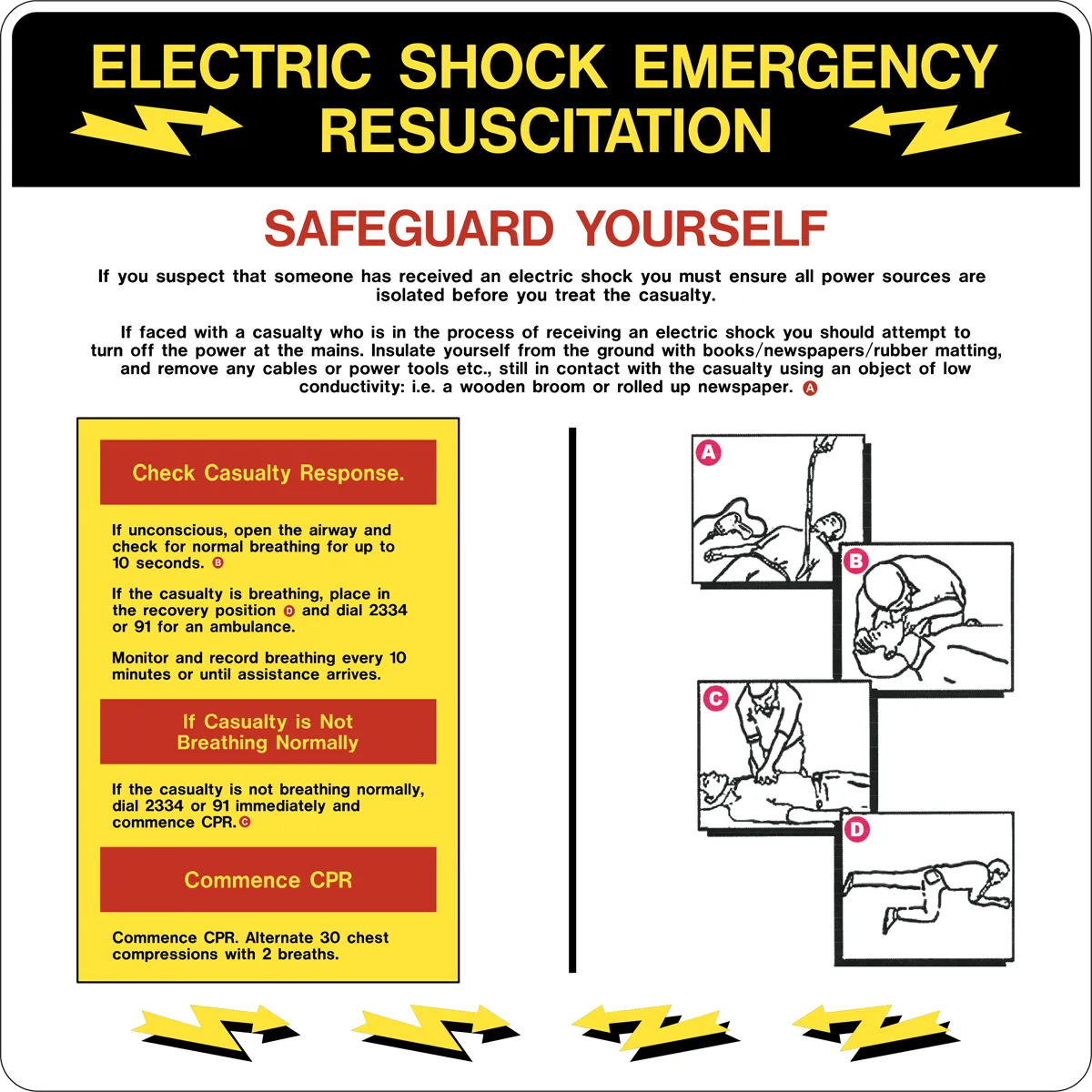 Electric Shock Emergency Procedures 48x48