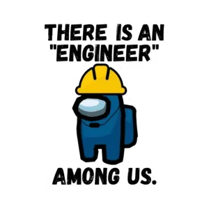 Engineer Among us Reflective Sticker