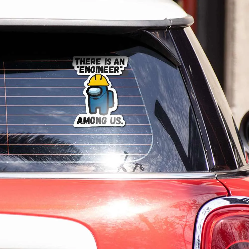 Engineer Among us Reflective Sticker