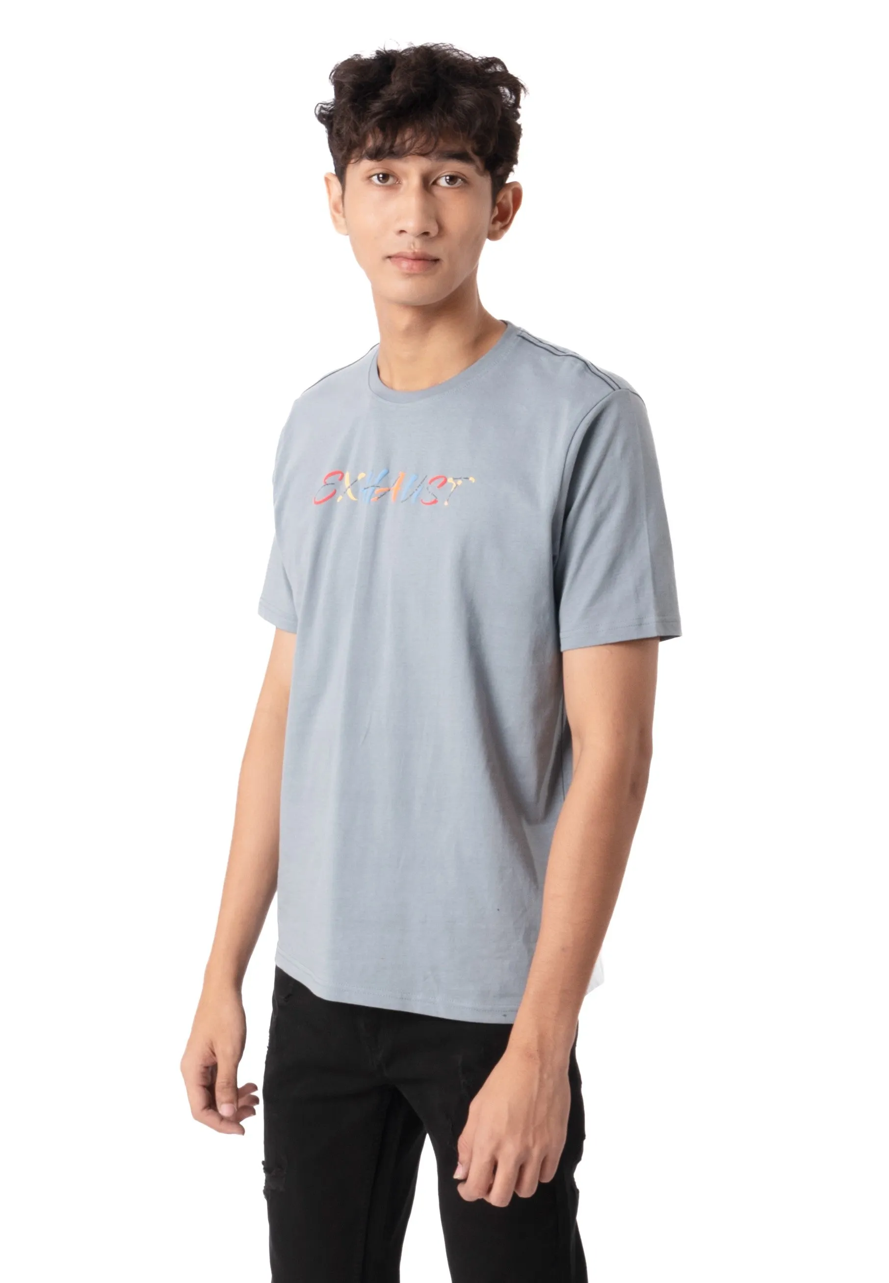 EXHAUST ROUND NECK T SHIRT [FREE CUT] 1619